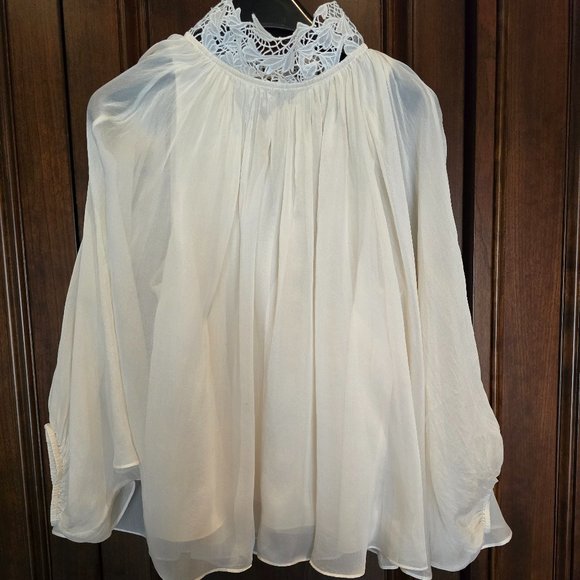 Catherine Malandrino High Neck Poncho Top - Picture 2 of 8